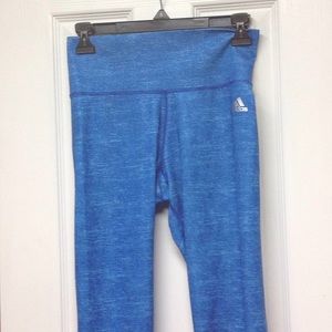 Bright blue Adidas workout pants